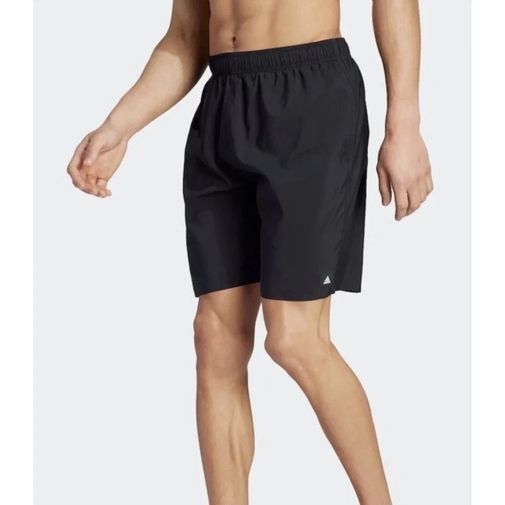 Adidas Black/Lucid Lemon‎ CLX Classic-Length Swim Shorts Men Size Large NWT